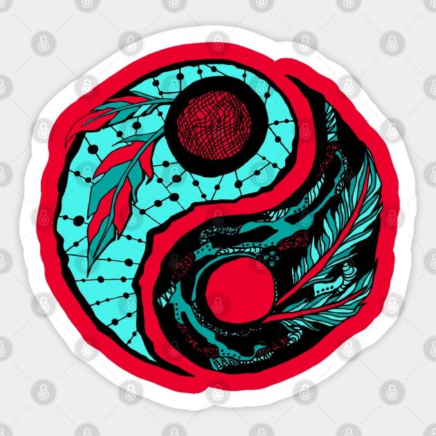 Turqred Yin Yang Sticker by kenallouis